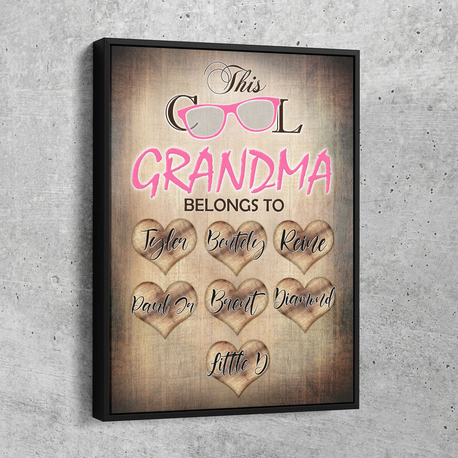 This Cool Grandma Belongs To Personalized Premium Canvas - Amazing Canvas Prints
