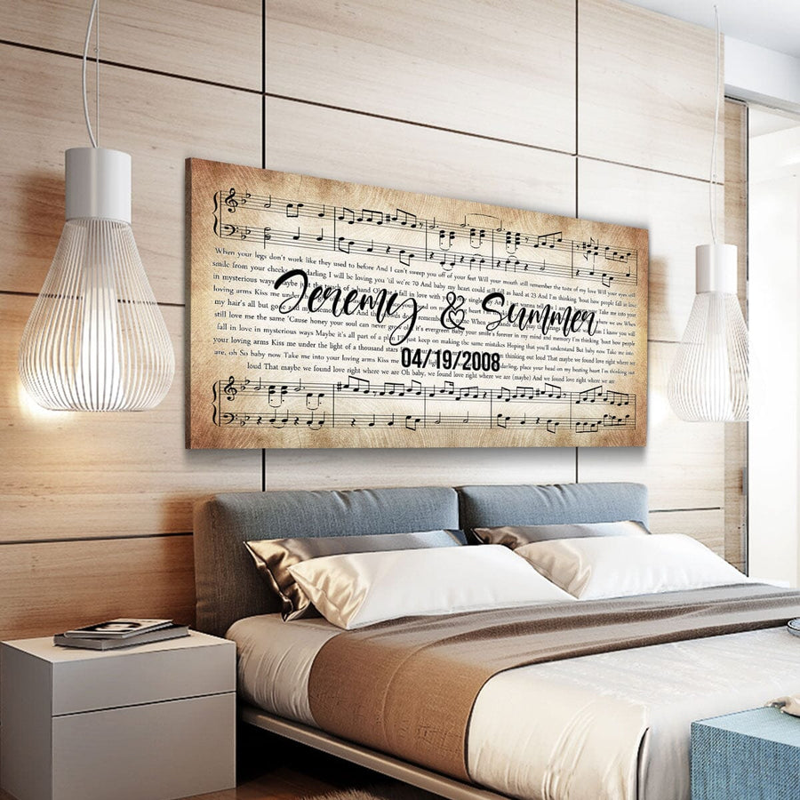Personalized Couples Song Premium Canvas V2